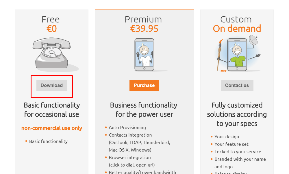 Ustawienie telefonu programowego ZoiPer na Ubuntu