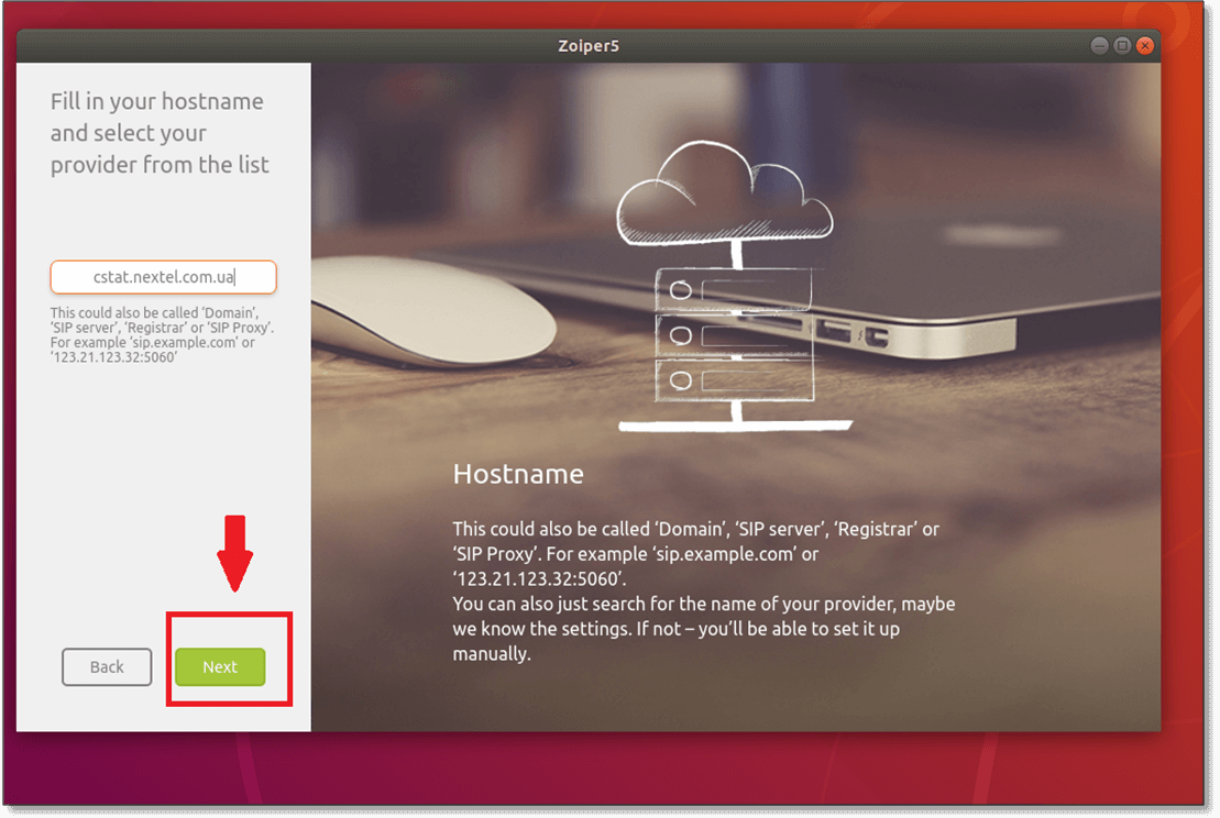 Ustawienie telefonu programowego ZoiPer na Ubuntu