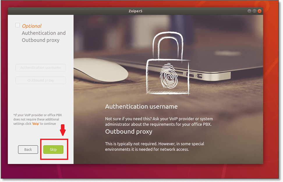 Ustawienie telefonu programowego ZoiPer na Ubuntu