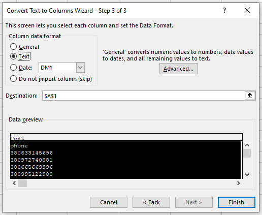 Добавление номеров с помощью excel таблицы